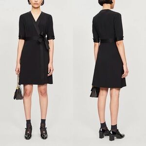 Claudie Pierlot Rosilea Kimono Woven Dress Black Size 40